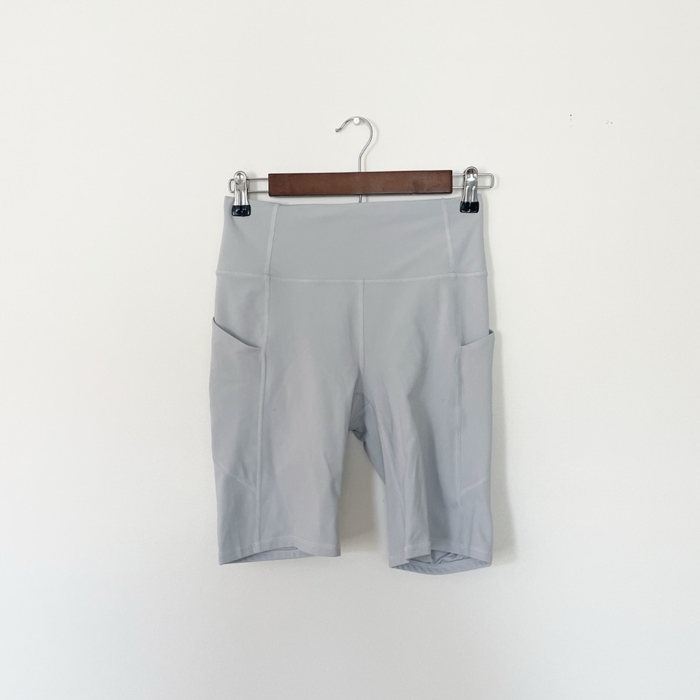 Fabletics Light Gray 8” Pure Luxe Bike Shorts